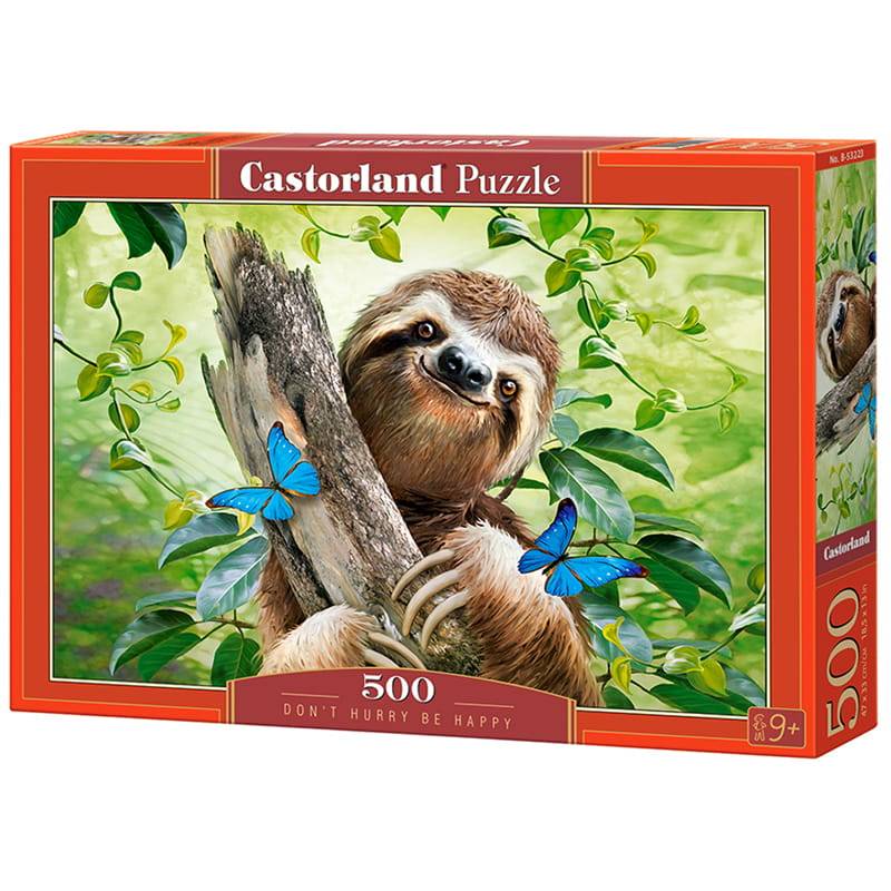 Пазл 500 деталей "Счастливый ленивец" Castorland B-53223