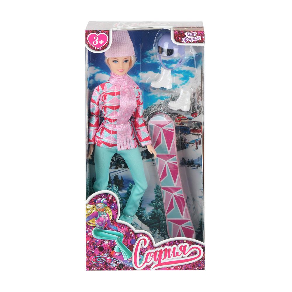 Кукла 29 см. София, сноуборд, руки и ноги на шарнирах Карапуз SSET1-S-JP