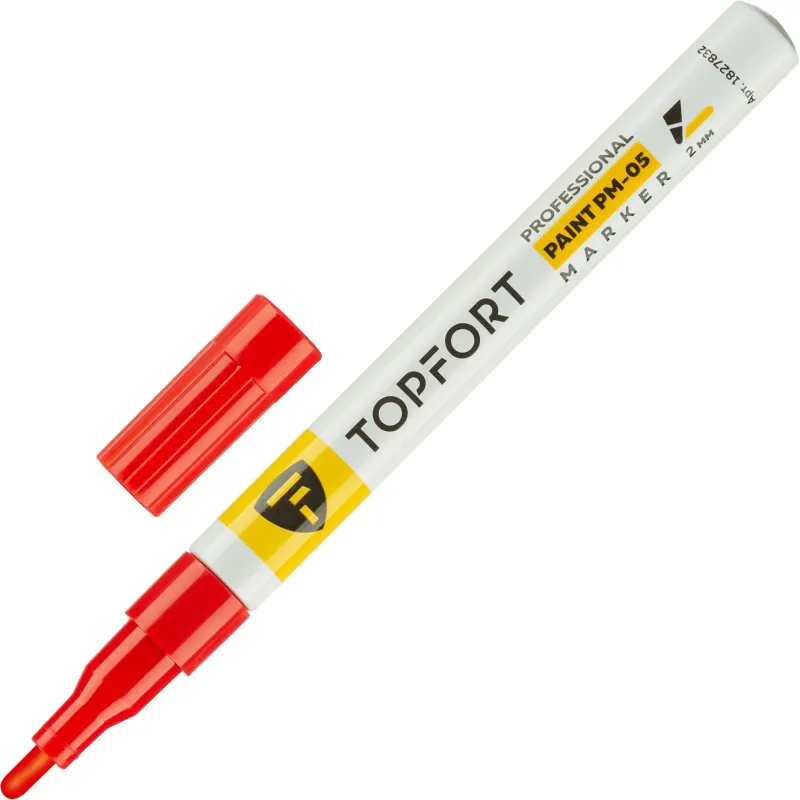 Маркер лаковый TOPFORT Paint 2 мм красный 1827832 ZP1101