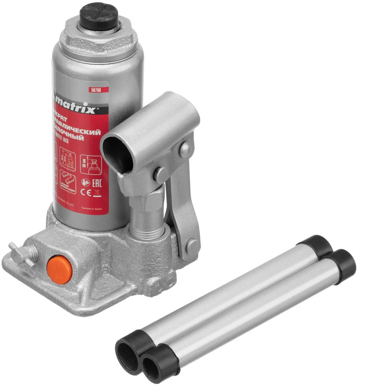 Домкрат гидравлический бутылочный, 2т, 158-308 мм Matrix 50760 2373150