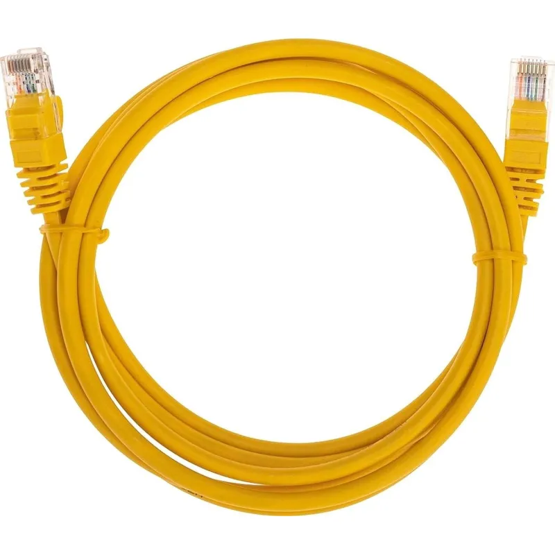 Патч-корд REXANT (02-0105-2) U/UTP, CAT 5e, 26AWG, LSZH, желтый, 2м 2111768