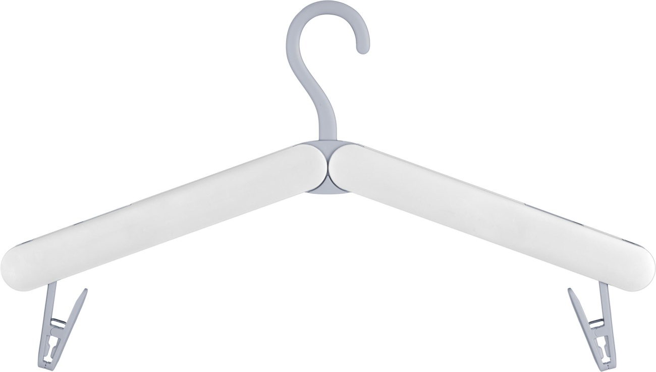 Вешалка-плечики HD_Attache HD604(C/B) складная.пластик. белый/серый р.44-46 1905188