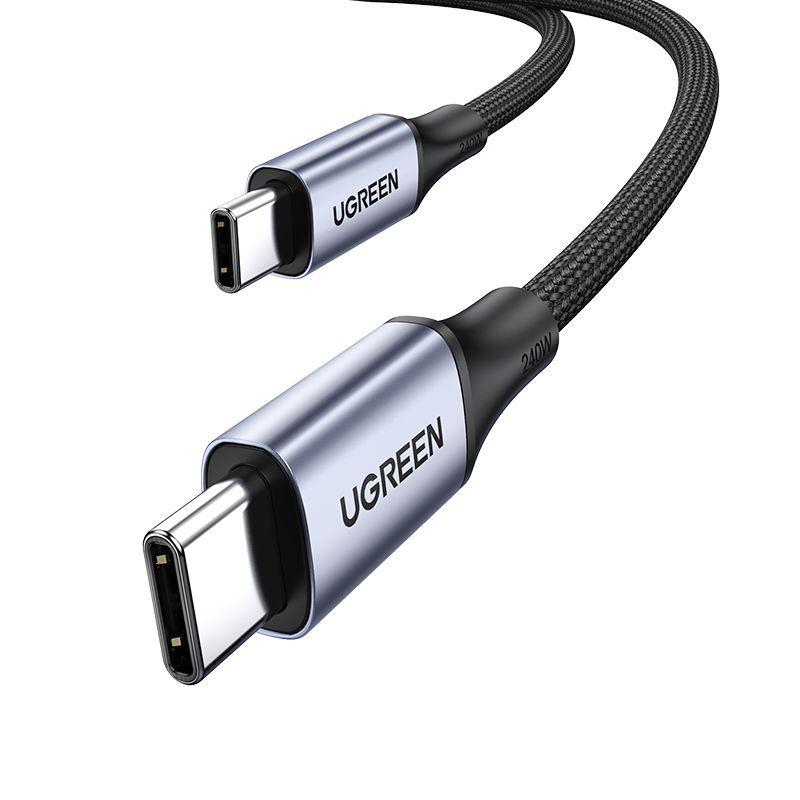Кабель UGREEN US535 (15311) USB-C to USB-C 240WPD 1м. серый Космос 1919503 15311_