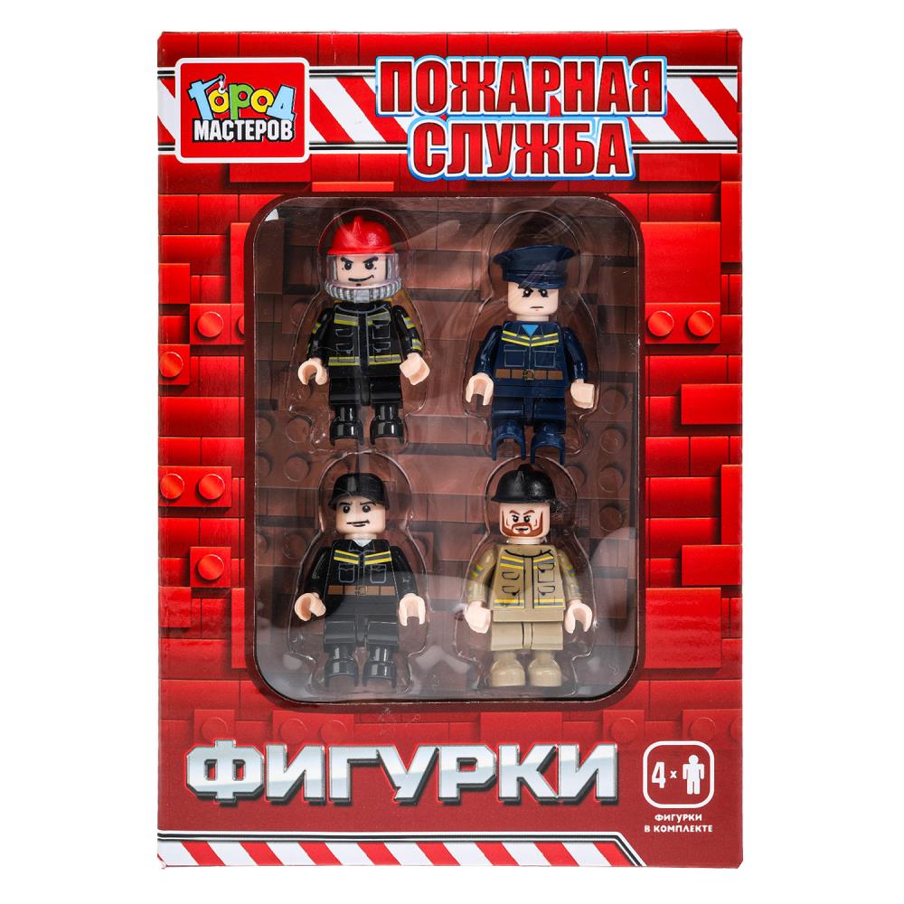 Конструктор фигурки пожарные, 4 шт. Город Мастеров 18034-KK
