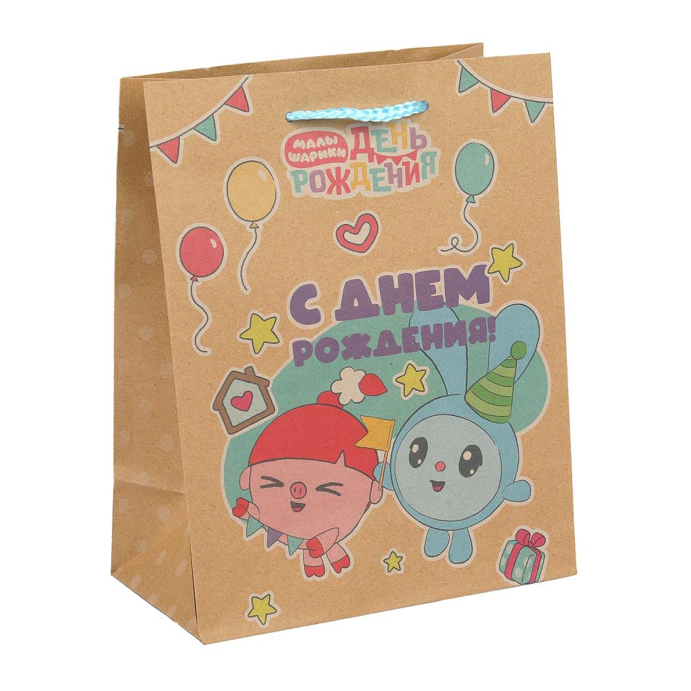 Пакет подарочный размер M, крафт, 18х23х10 см. Чудо праздник PKM-118586-ML