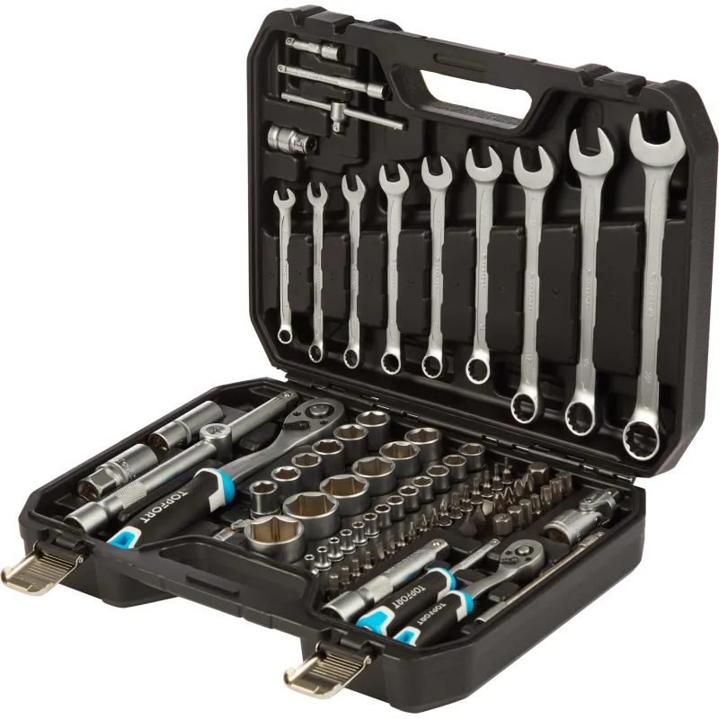 Набор инструмента TOPFORT 82 предметов 1/4 и 1/2 1975957