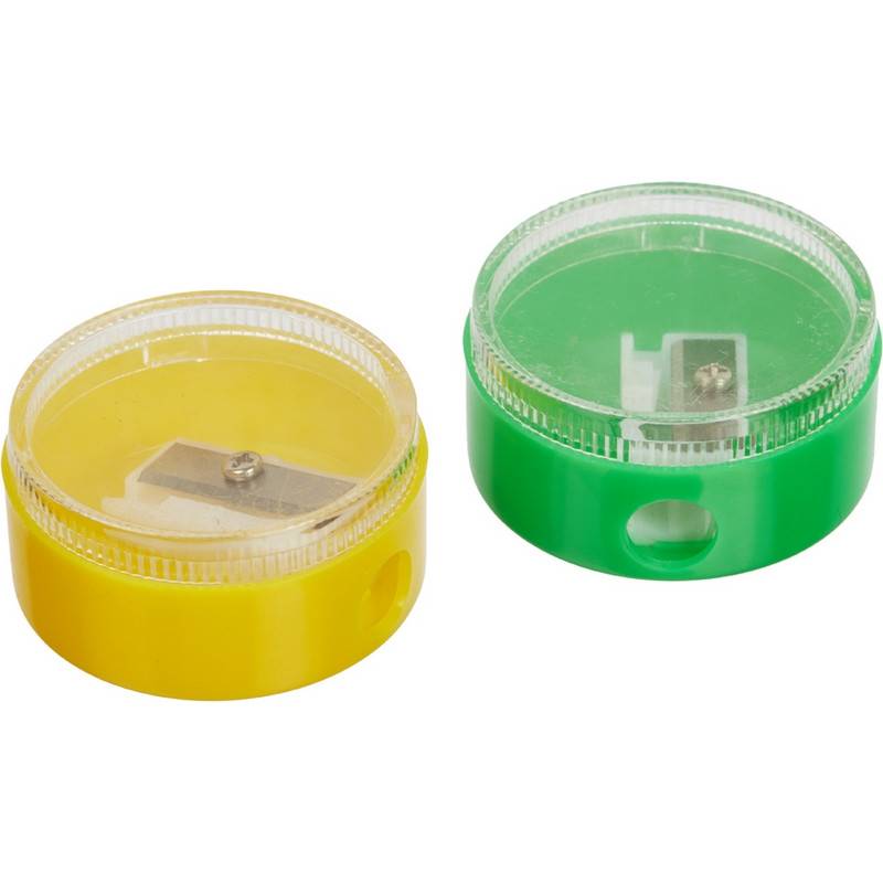 Точилка для карандашей с контейнером круглая (2 штуки в уп) 743537