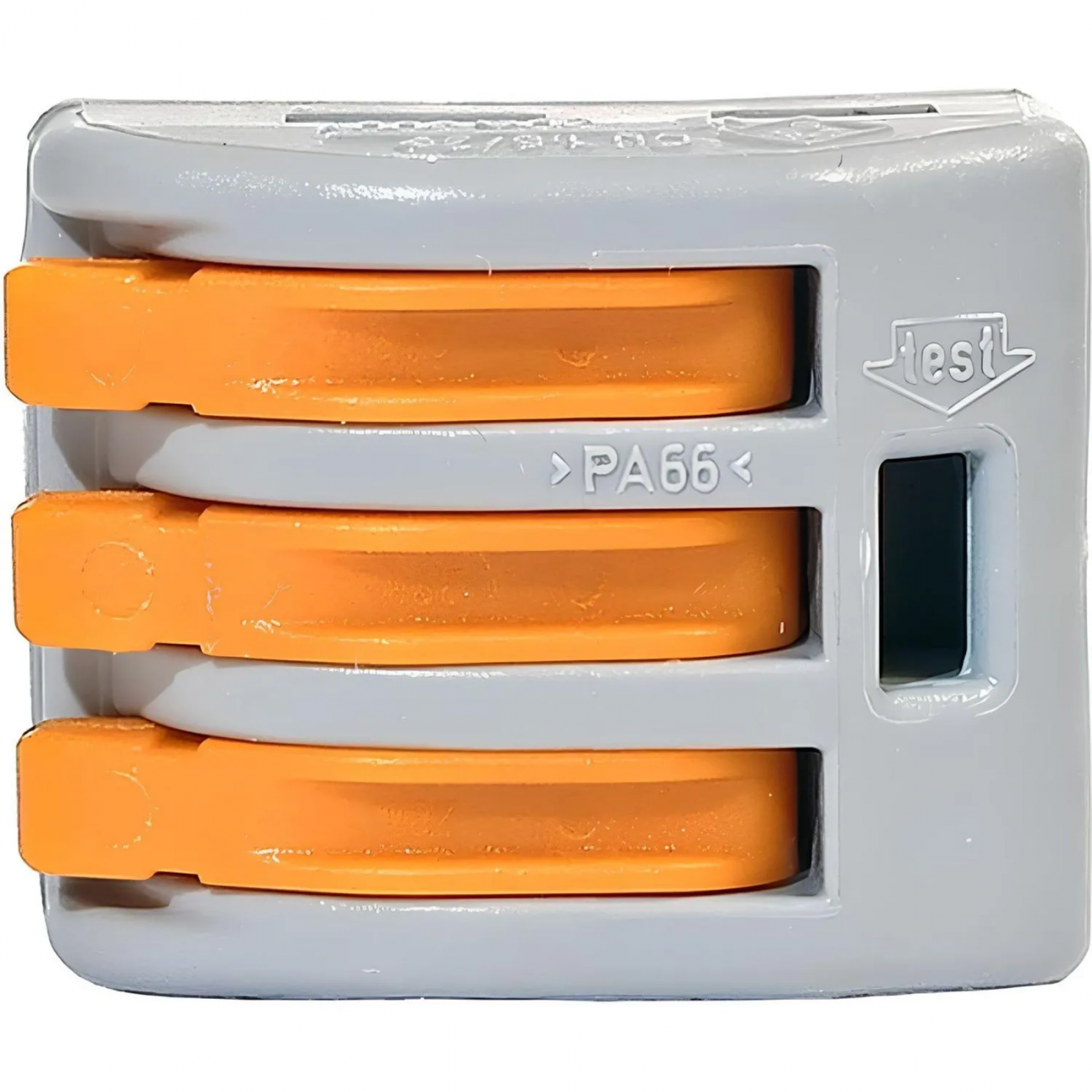 Клемма WAGO 222-413 3-проводная с рычагом (50 штук в упаковке) 2043531