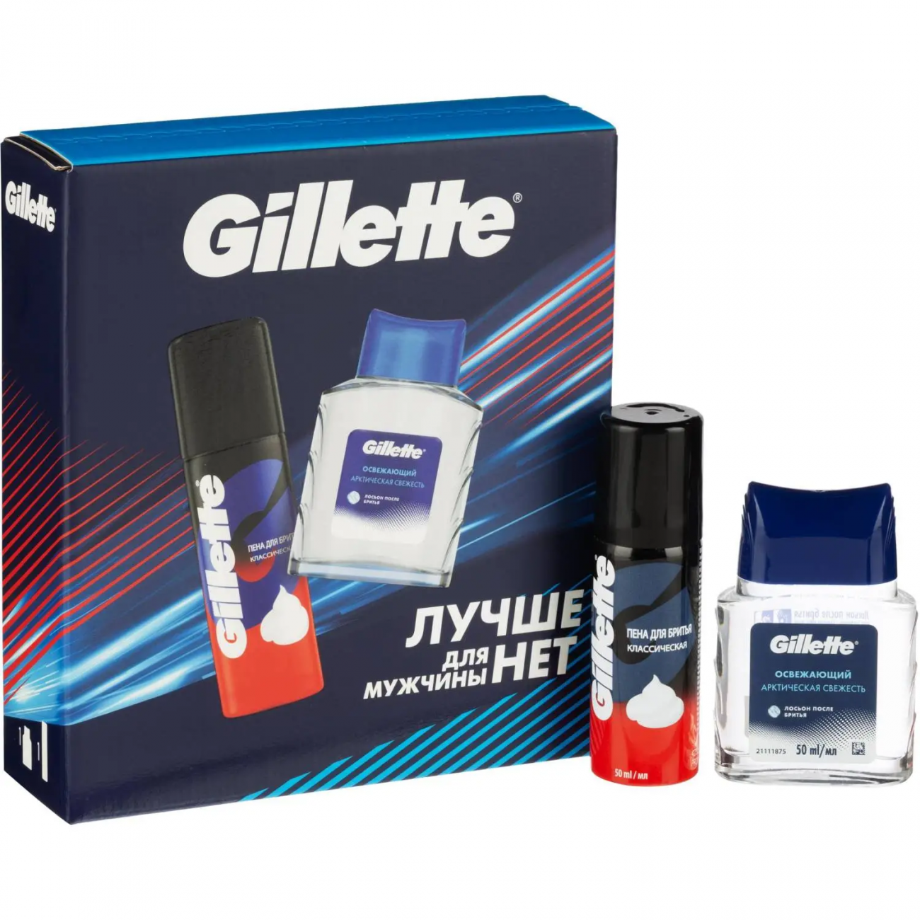 Подарочный набор GILLETTE Лосьон п/бритья Осв50мл+Пена д/бритья Классич50мл 2367623