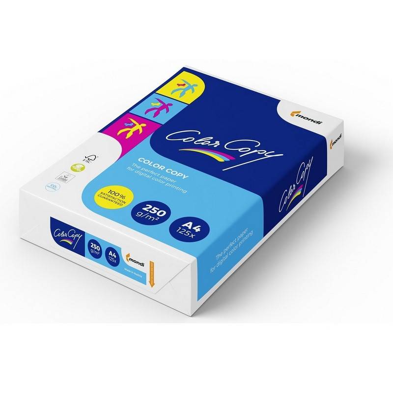 Бумага для цветной лазерной печати Color Copy (А4, 250 г/кв.м, 125 листов) 308203