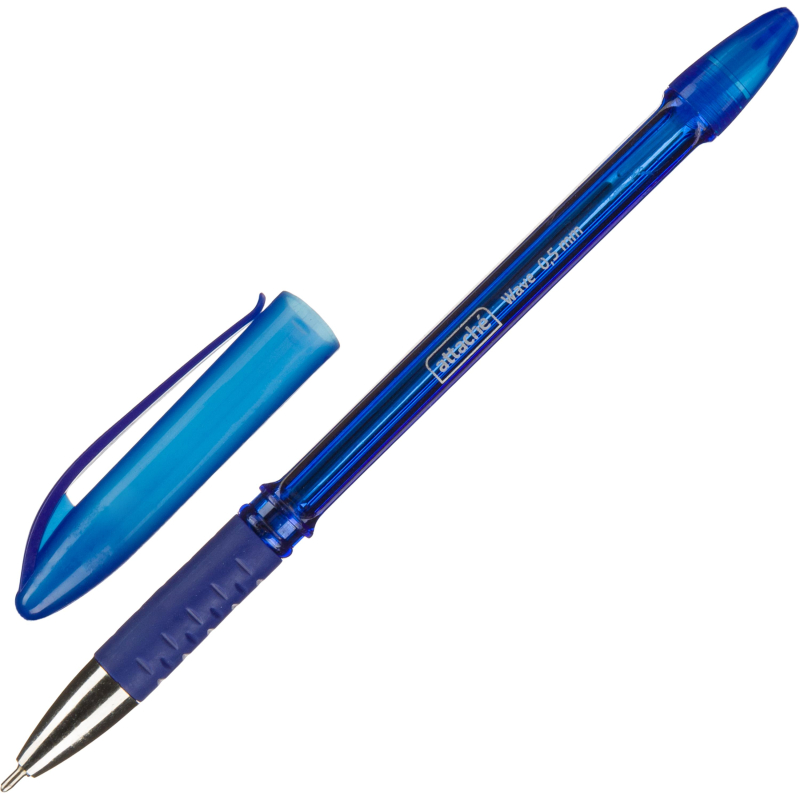 Ручка шариковая неавтомат. Attache Wave линия 0,5мм, масл,син,манж 1726239