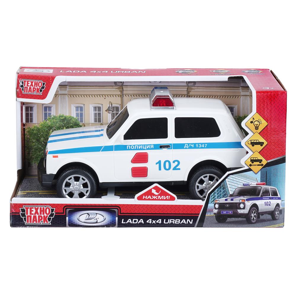 Машина свет-звук Лада 4x4 Урбан Полиция, 19,5 см. Технопарк URBANBLACK-20PLPOL-WH (36)