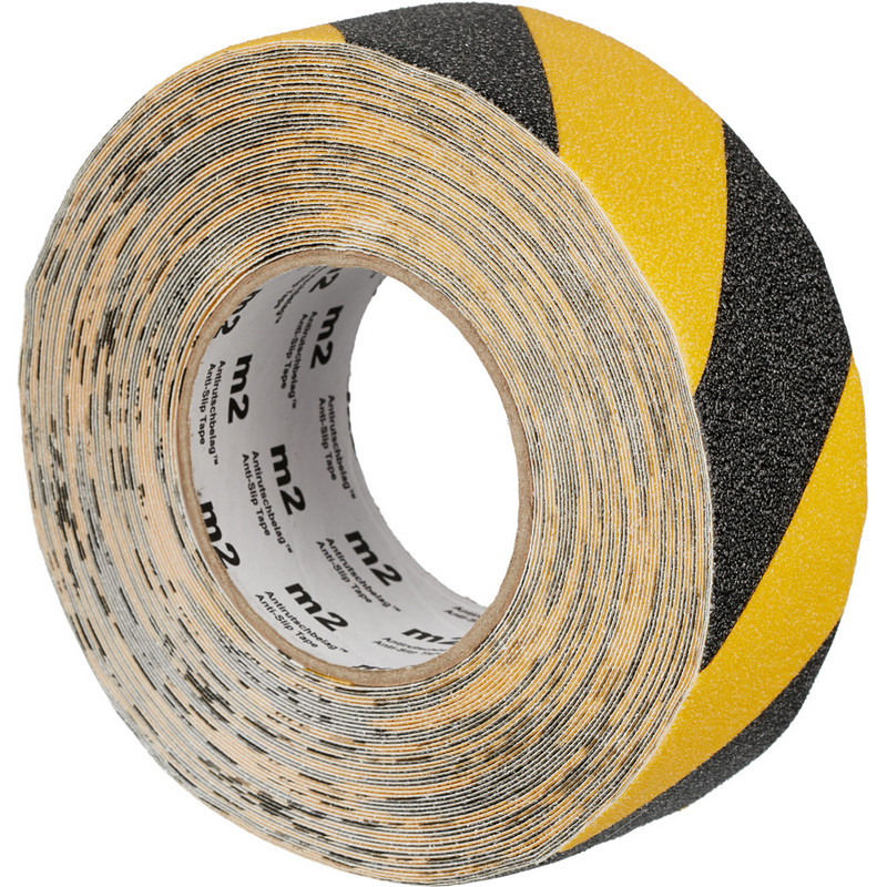 Лента противоскользящая 50мм х 18,3м желто-черная (M1WR050183) Мельхозе 285809