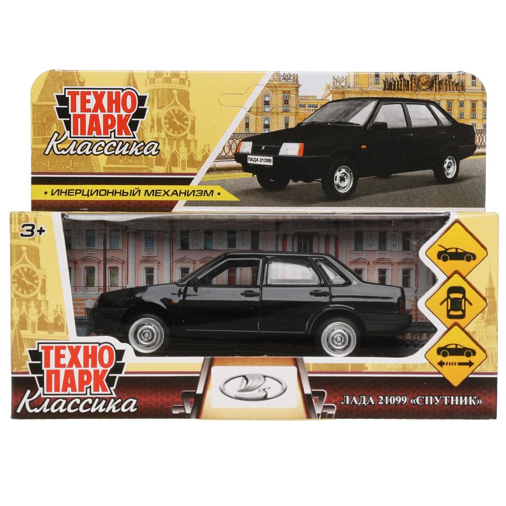 Машина металлическая Лада-21099 Спутник, 12 см. черный, Технопарк 21099-12-BK