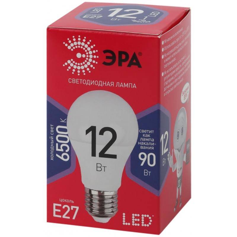 Лампа светодиодная ЭРА LED A60-12W-865-E27 R 12Вт Е27 6500К Б0045325 1253243