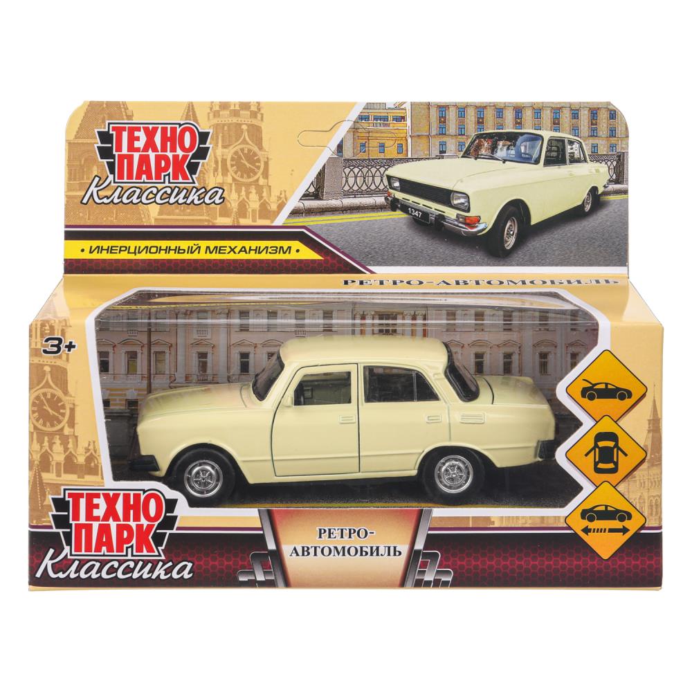 Машина металлическая ретро-модель, 12,5 см. светло-желтый Технопарк AZLK2140M-12-YE (72)