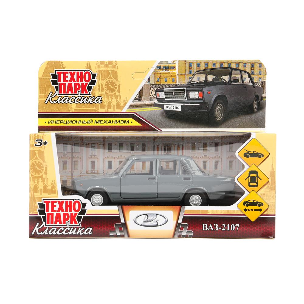Машина металлическая Ваз-2107, 12 см. мокрый асфальт, Технопарк 2107-12-GY (72)
