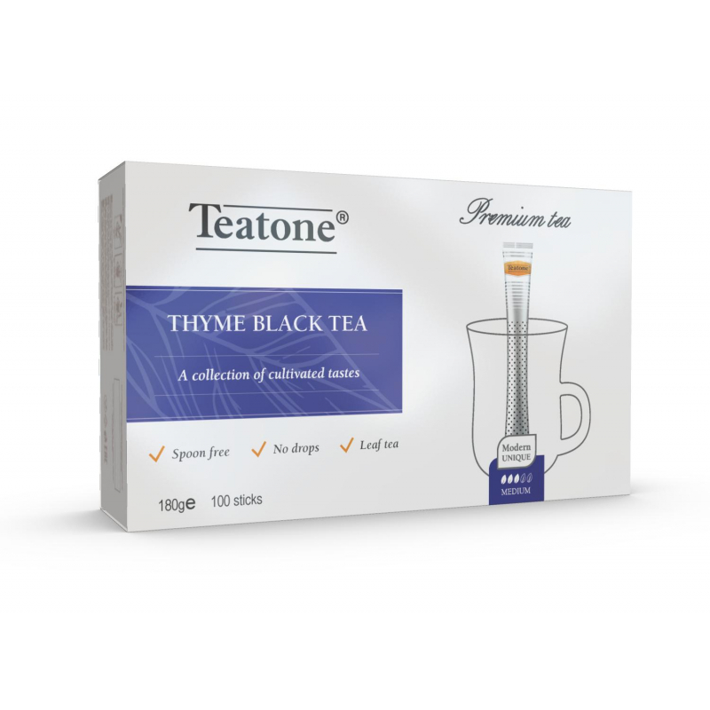 Чай Аромат чабреца TEATONE черный в металл.стике, 100шт/уп. 198 1291422