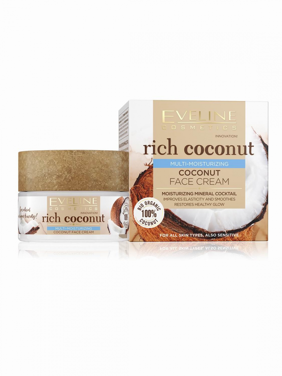 EVELINE Rich Coconut Крем д/лица интен.увл.кокос. д/вс.тип.кожи 50мл 5903416029441
