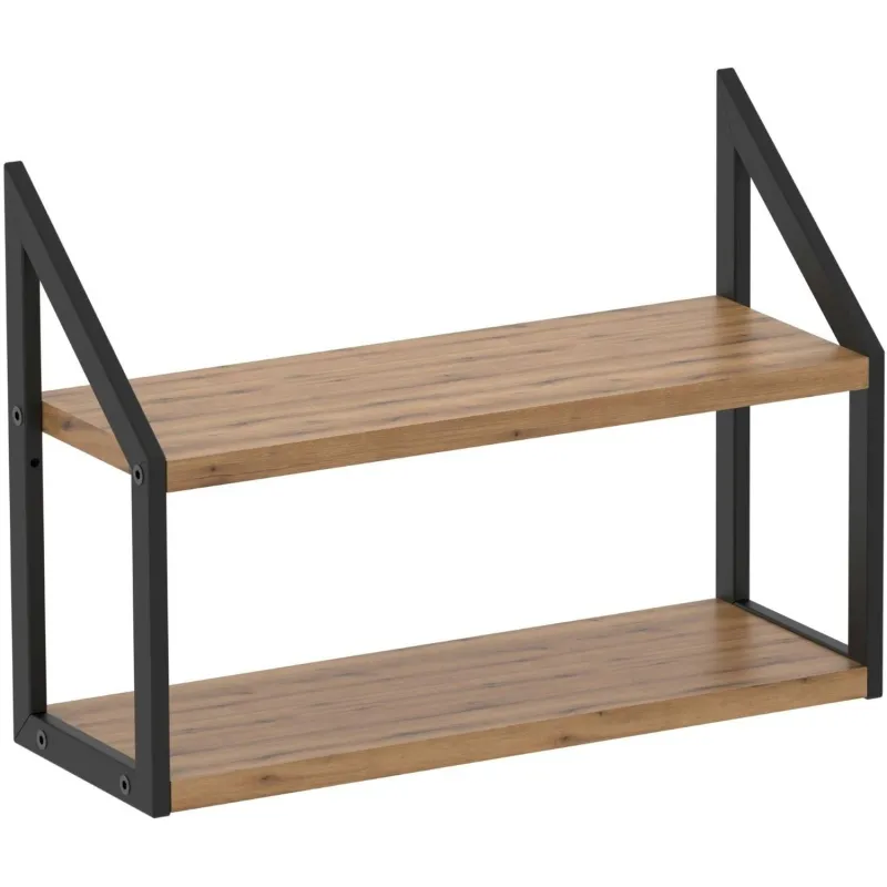 Полка TI_настен/настоль Комус Онега-8 150х450 мет чер/ЛДСП дуб вотан 2216034