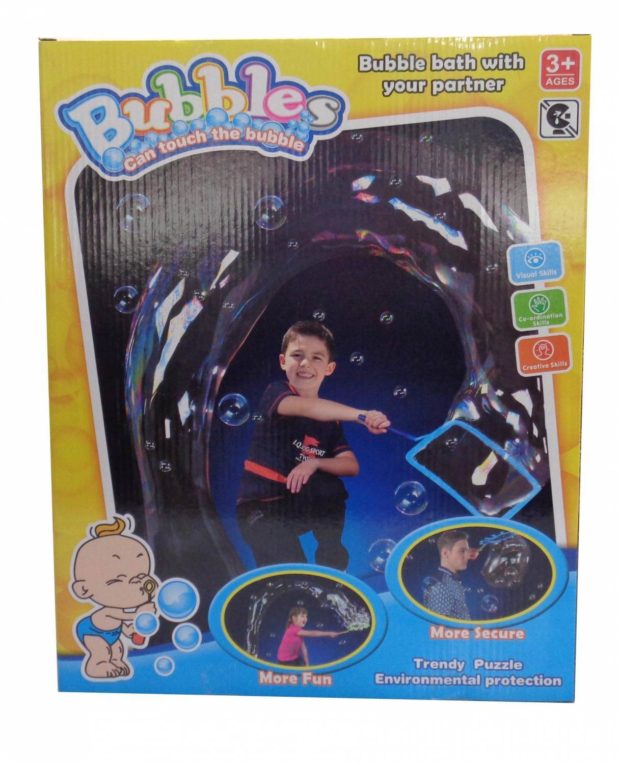 Набор для запуска мыльных пузырей "Bubble" с 3 круглыми рамками, 2*200 мл арт 6688-B