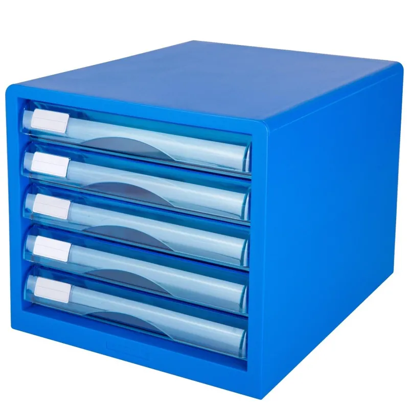 Бокс с выдвижными лотками Deli E9777B, 5 выдвижн лотков синий 1696475