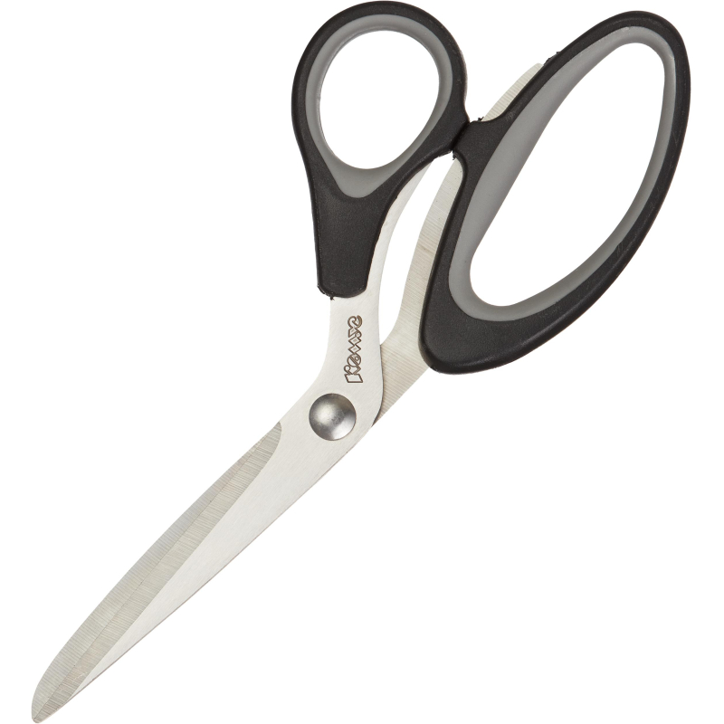Ножницы Комус 212 мм с пластик. эллиптическими ручками, цвет черный 159335