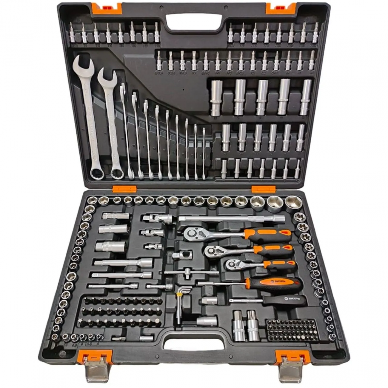 Набор инструментов, 1/2, 1/4, CrV, в кейсе 216 предм Вихрь 73/6/7/12 2168479