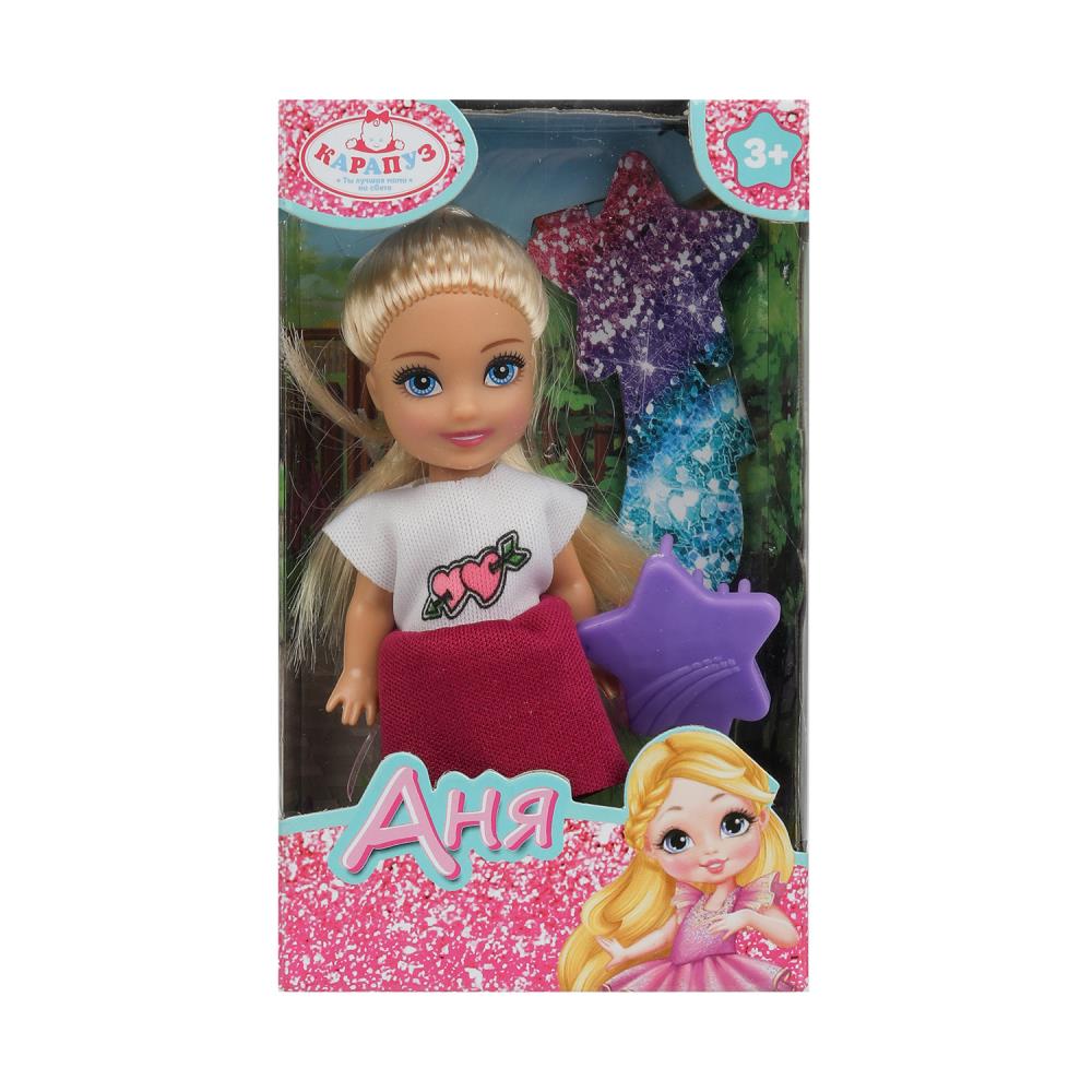 Кукла Анечка, 12 см. расческа Карапуз ANNA-C3-BB (120)