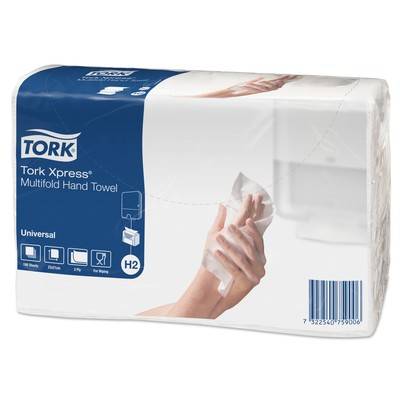 Полотенца бумажные д/держ.Tork Univer H2 2сл.190л*20пач/уп 471103 453126