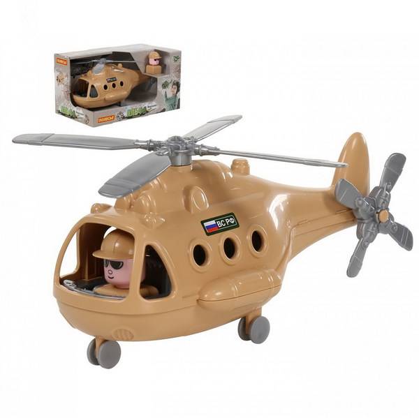 Вертолёт военный "Альфа-Сафари" игрушка Полесье П-68774