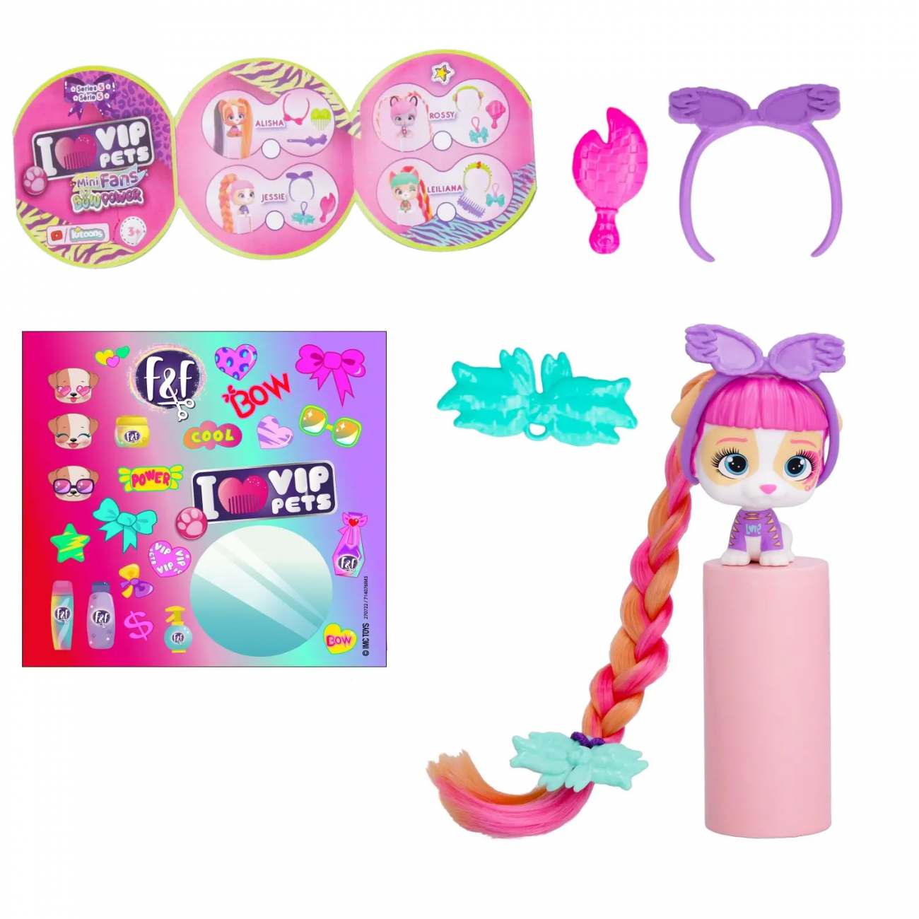 Фигурка VIP PETS BOW POWER Модные щенки коллекция Мини Фаны JESSIE 714922