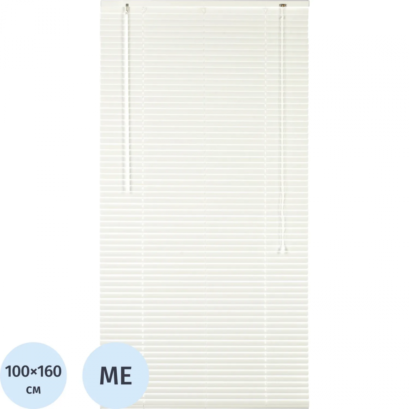 Жалюзи Комус Мебель алюминиевые 100x160см, белые 2162164