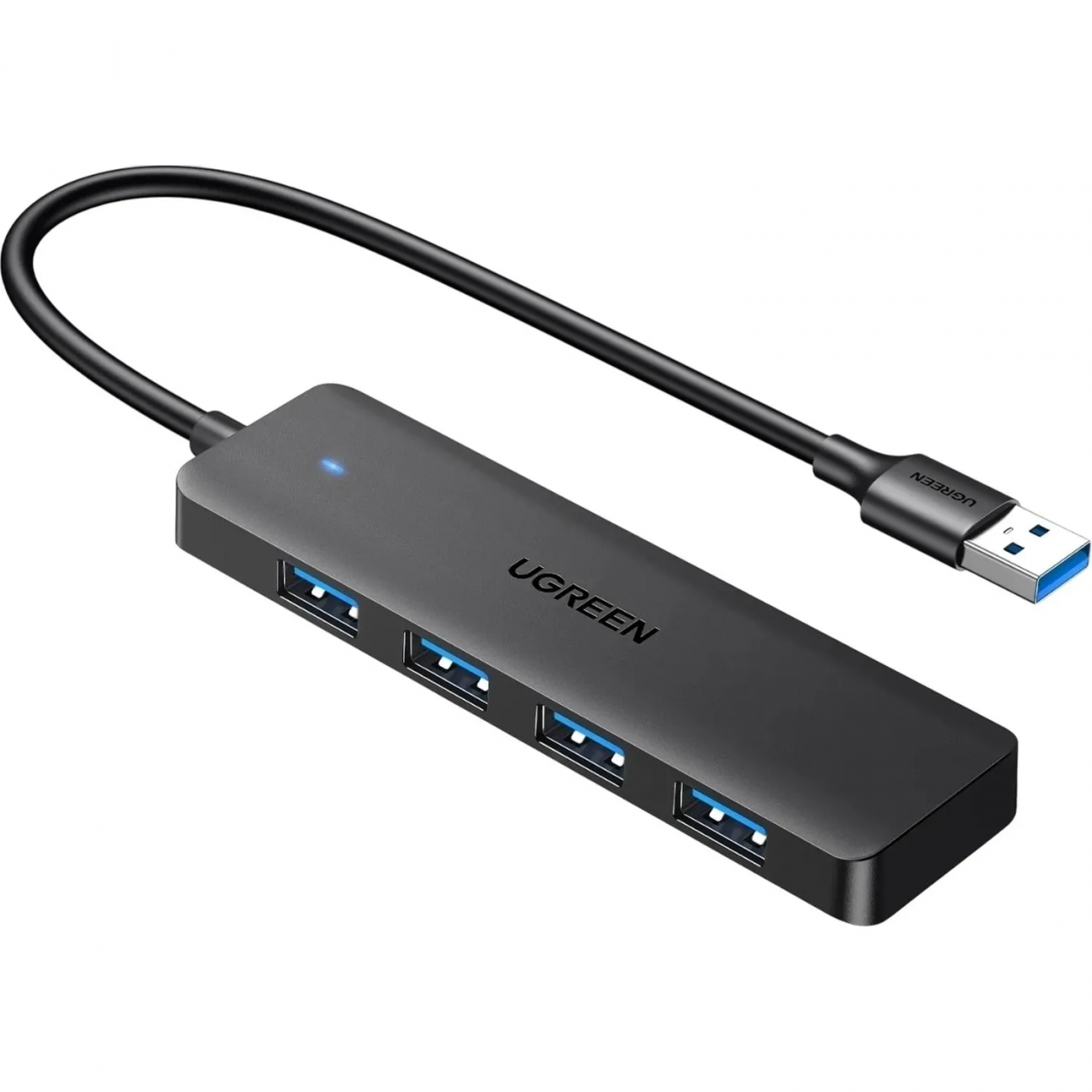 Разветвитель USB UGREEN CM219(35574)Хаб 4-Port USB3.0 USB-C pow. каб:1м чер 2421325 35574_