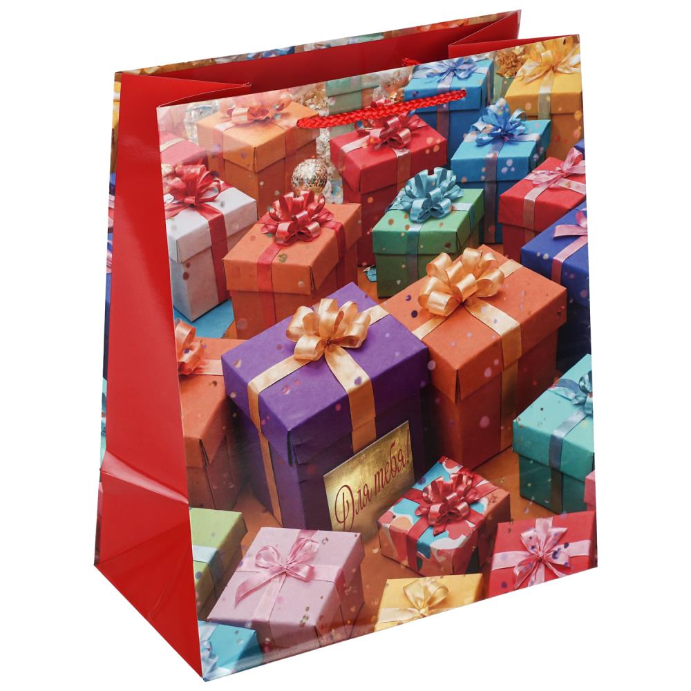 Пакет подарочный глянцевый L, Подарок, 140 гр/м2 Чудо праздник PL-134626-GIFT