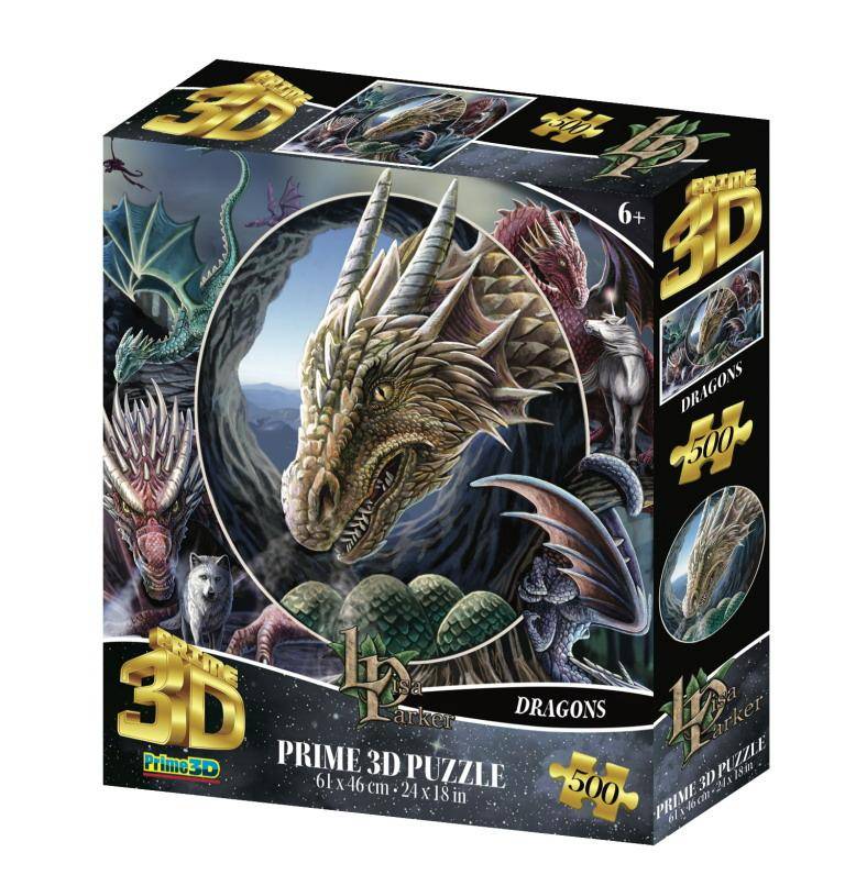 Пазл Prime 3D Super Коллаж "Драконы" 500 элементов Prime 3D 32563-SBM