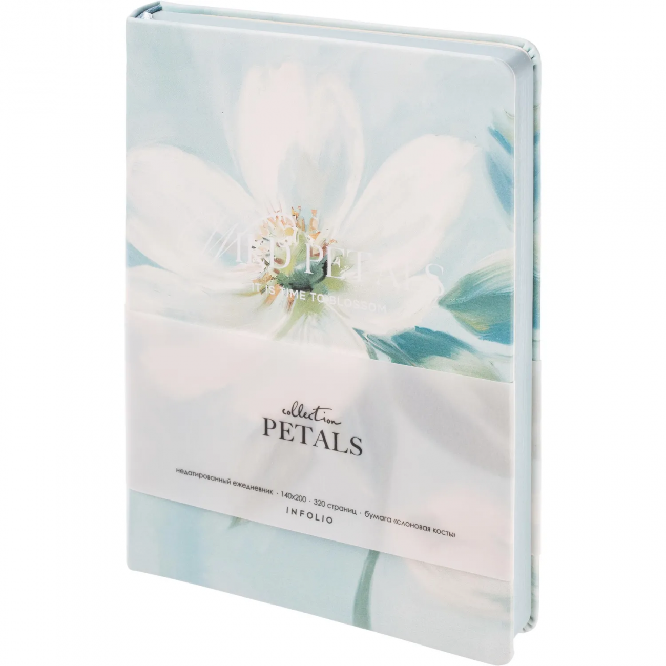 Ежедневник недатированный IF 14х20см 160л, интегр, Petals I1861/flower InFolio 2259298