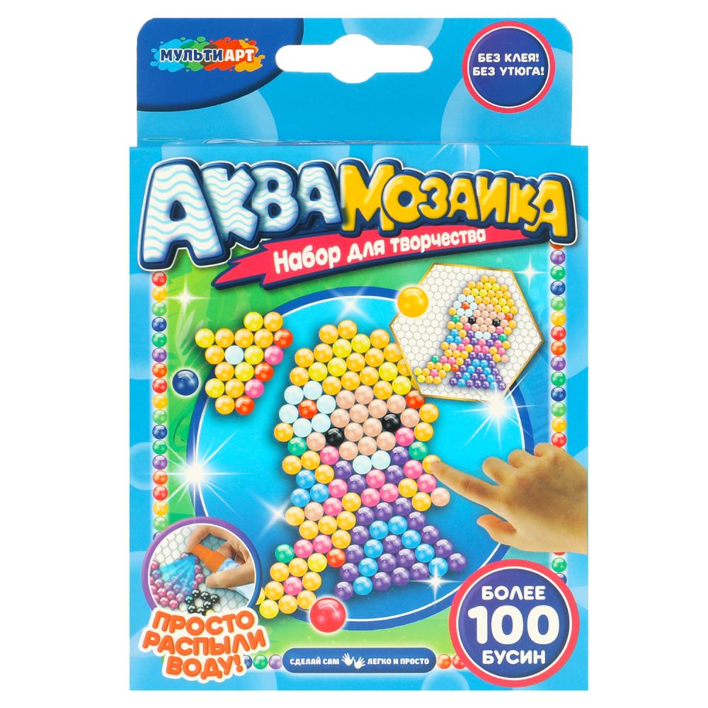 Аквамозаика 100 бусин милая принцесса MultiArt AB-100PRINC1