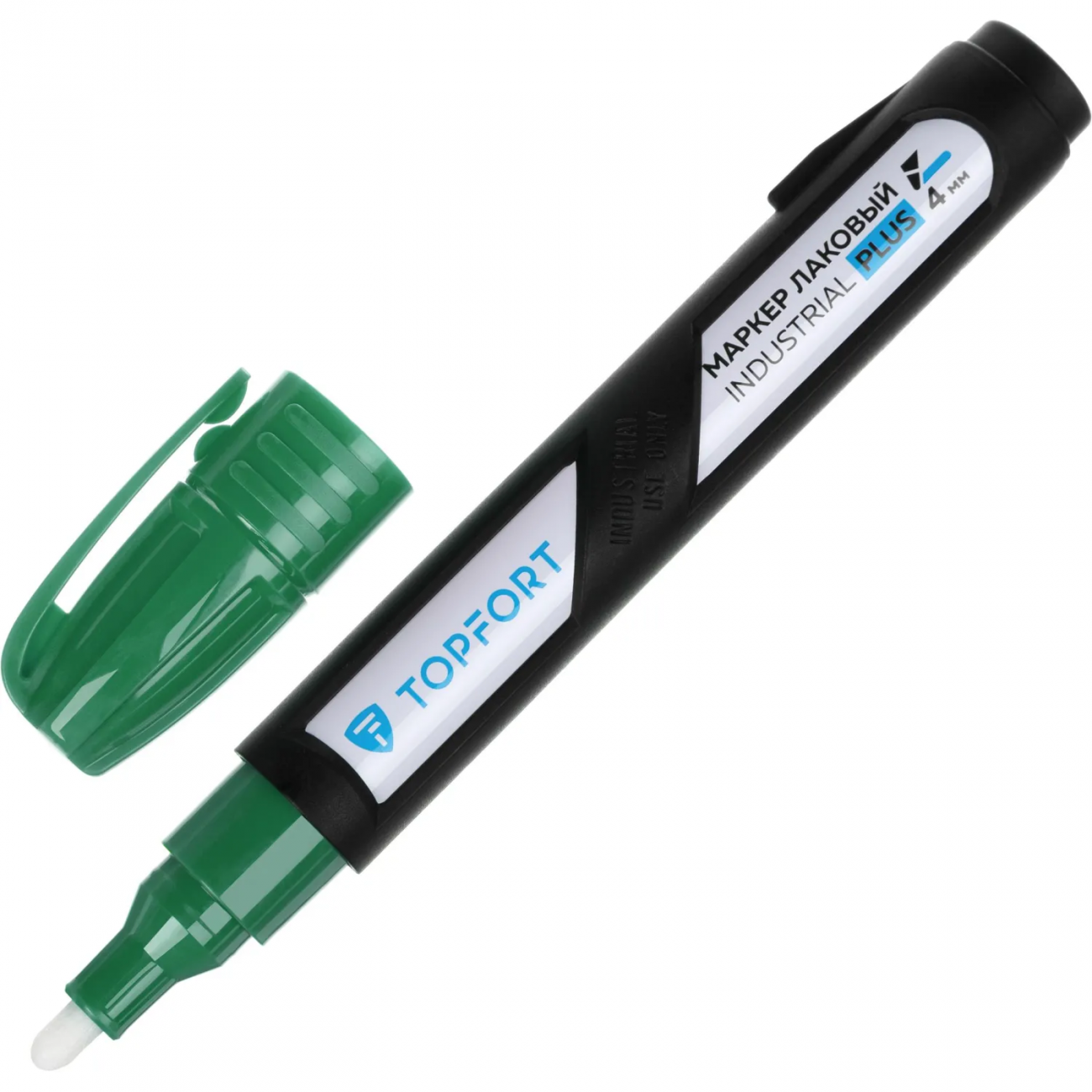Маркер лаковый Topfort Industrial Plus 4 мм зеленый 2096991