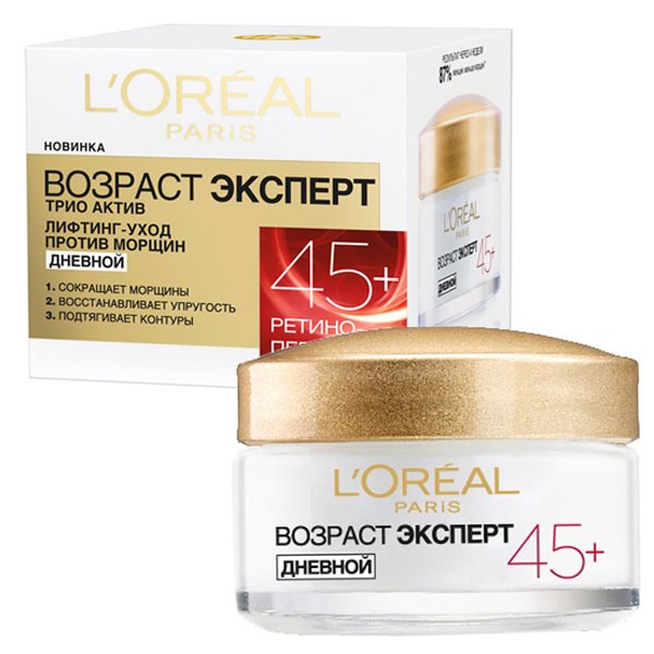 Крем для лица L'OREAL Возраст Эксперт 45+ лет дневной Антивозрастной уход 50мл 3600522264675
