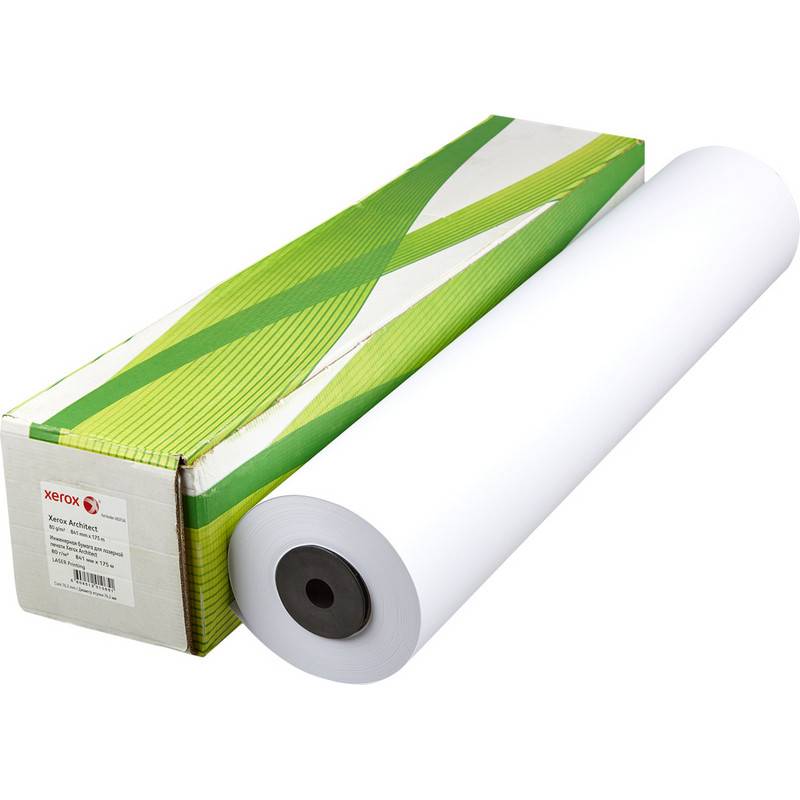 Бумага широкоформатная Xerox Architect 80г 841ммх175м 76мм 567494 450L91240