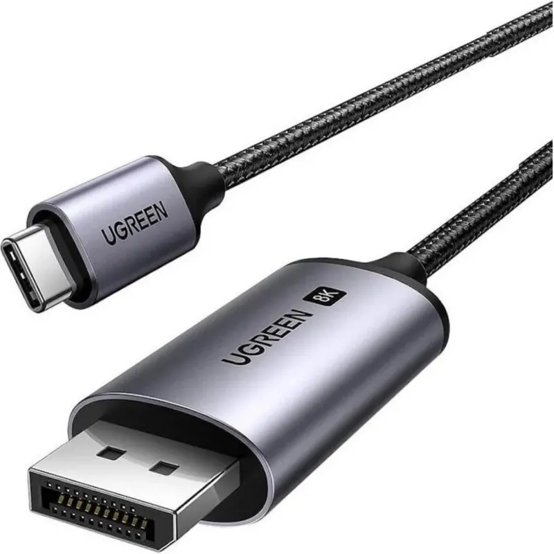 Кабель UGREEN (25157) USB-C to DisplayPort 8K Cable.1м серый 2162374 25157_