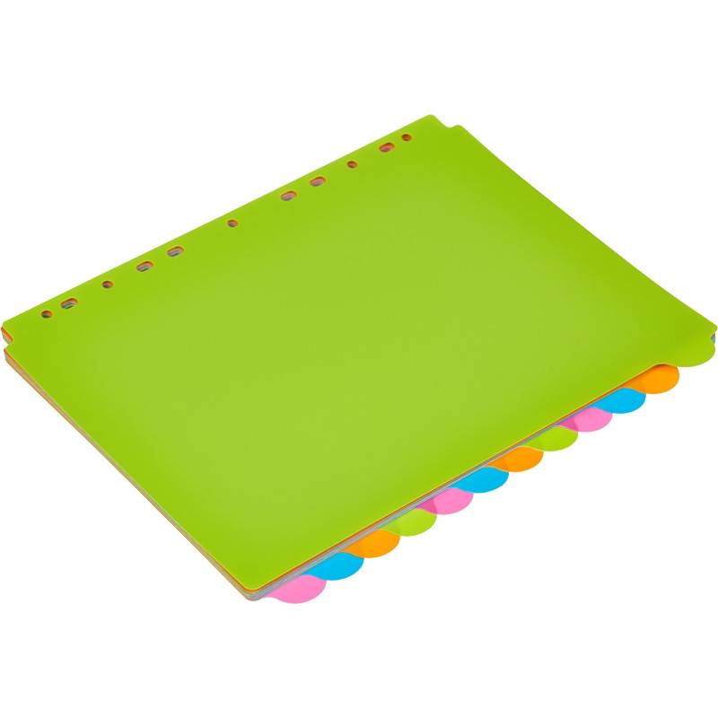 Разделитель листов Attache Selection А4+ пластиковый 12 листов рзнцв. (246x305 мм) 474678