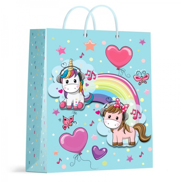 Пакет подарочный с аппликацией, Единорог, размер Xl Чудо праздник PAXL-114632-UN