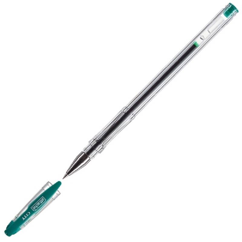 Ручка гелевая Attache City зеленая (толщина линии 0.5 мм) 131240