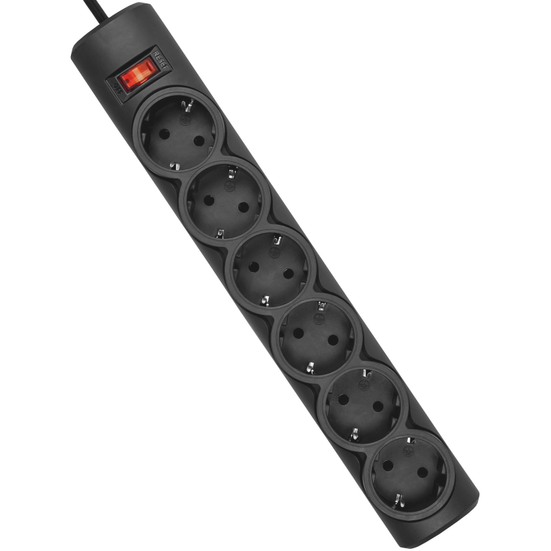 Сетевой фильтр Defender DFS 155 5 м, черный, 6 розеток(99496) 1877777