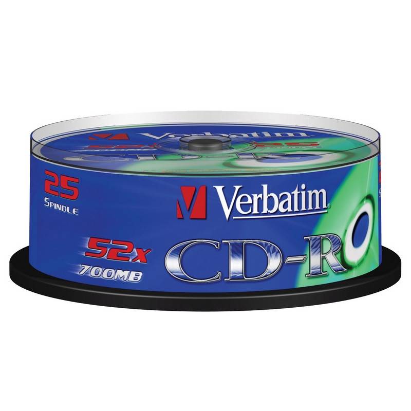 Диск CD-R Verbatim Extra Protection 700 Mb 52x (25 штук в уп) 43432 84121