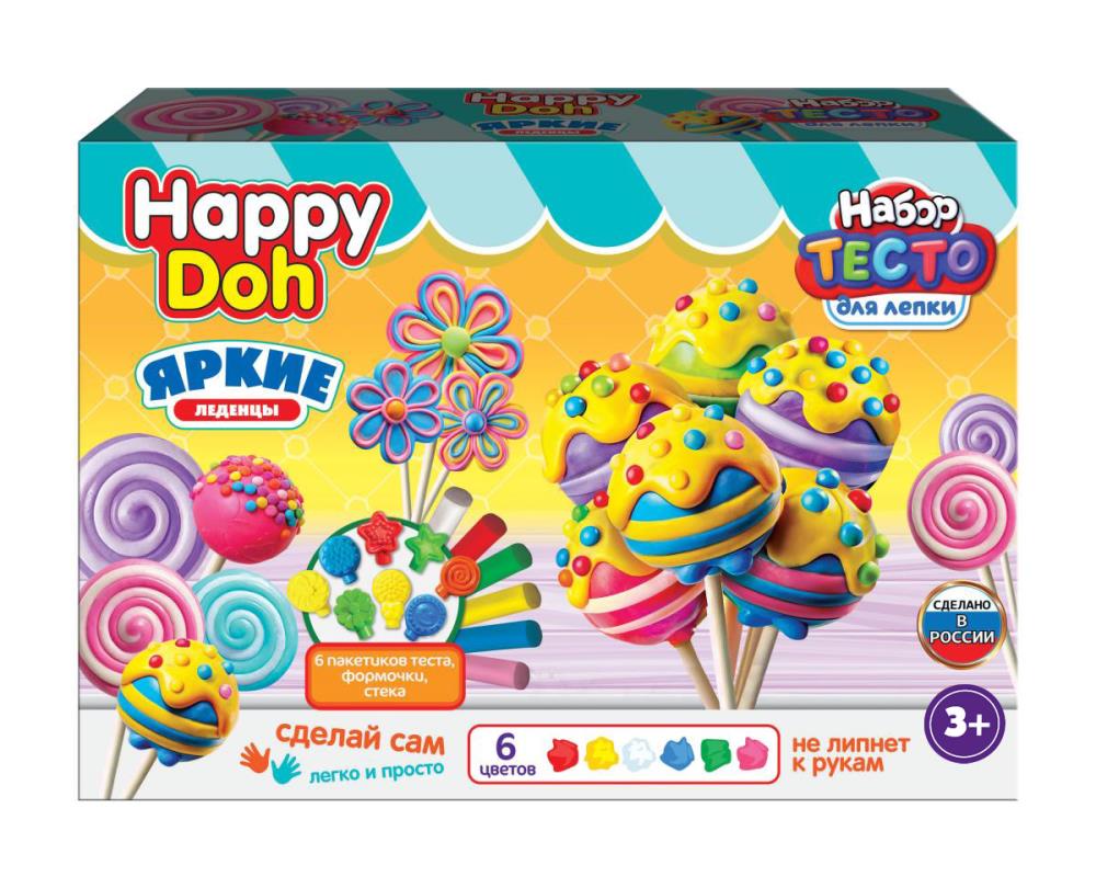 Набор для лепки с формочками Яркие леденцы, 24 см, Happy Doh HAPPY DOH PDSET-124775
