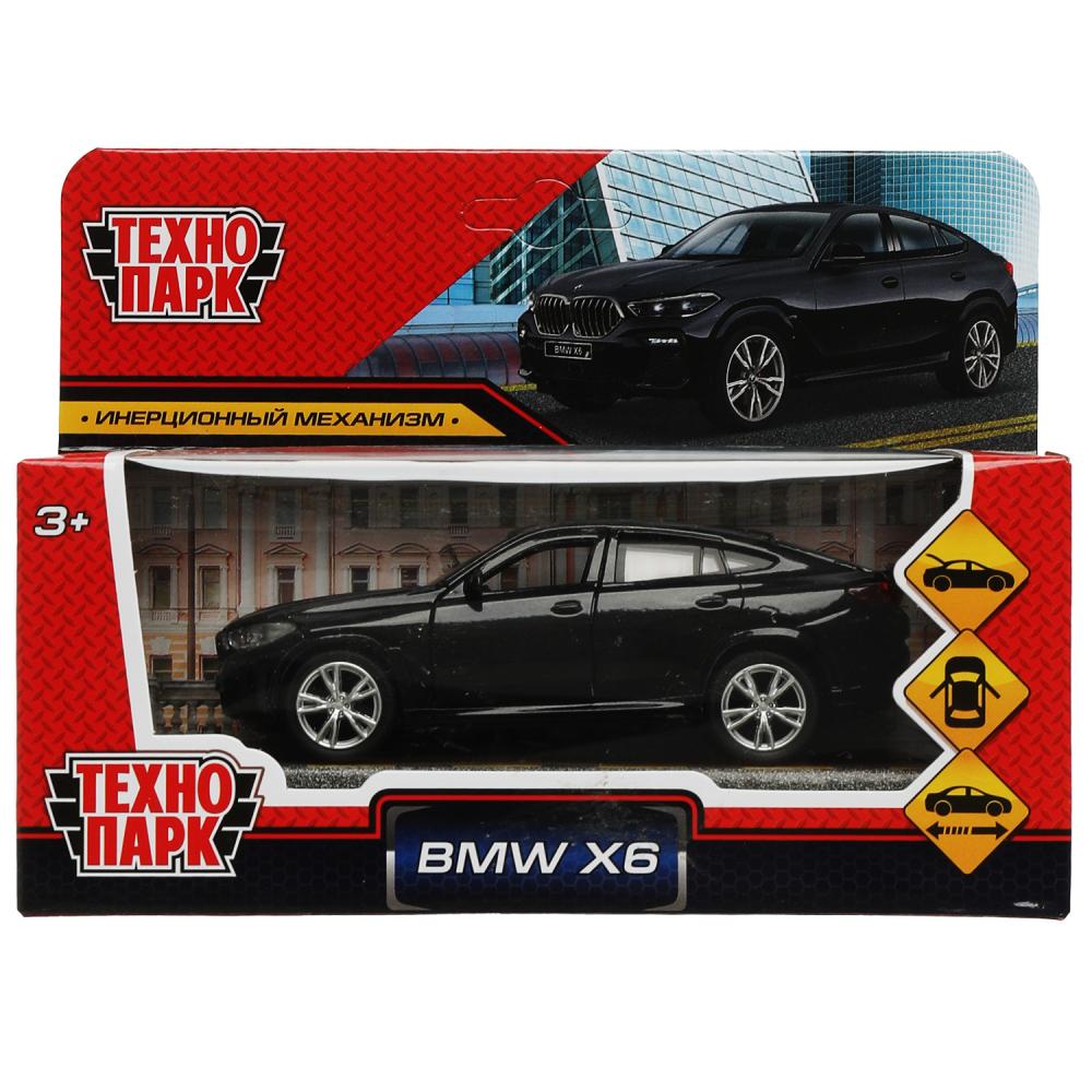 Машина металл БМВ X6, 12 см. черный Технопарк X6-12-BK
