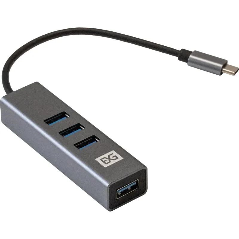 Концентратор USB хаб ExeGate (EX293987RUS) DUB-4TC 4-в-1 серебр 2185984